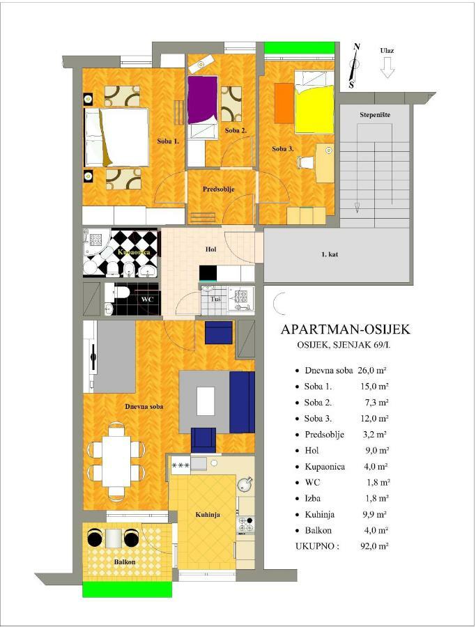 Apartman Όσιγιεκ Εξωτερικό φωτογραφία